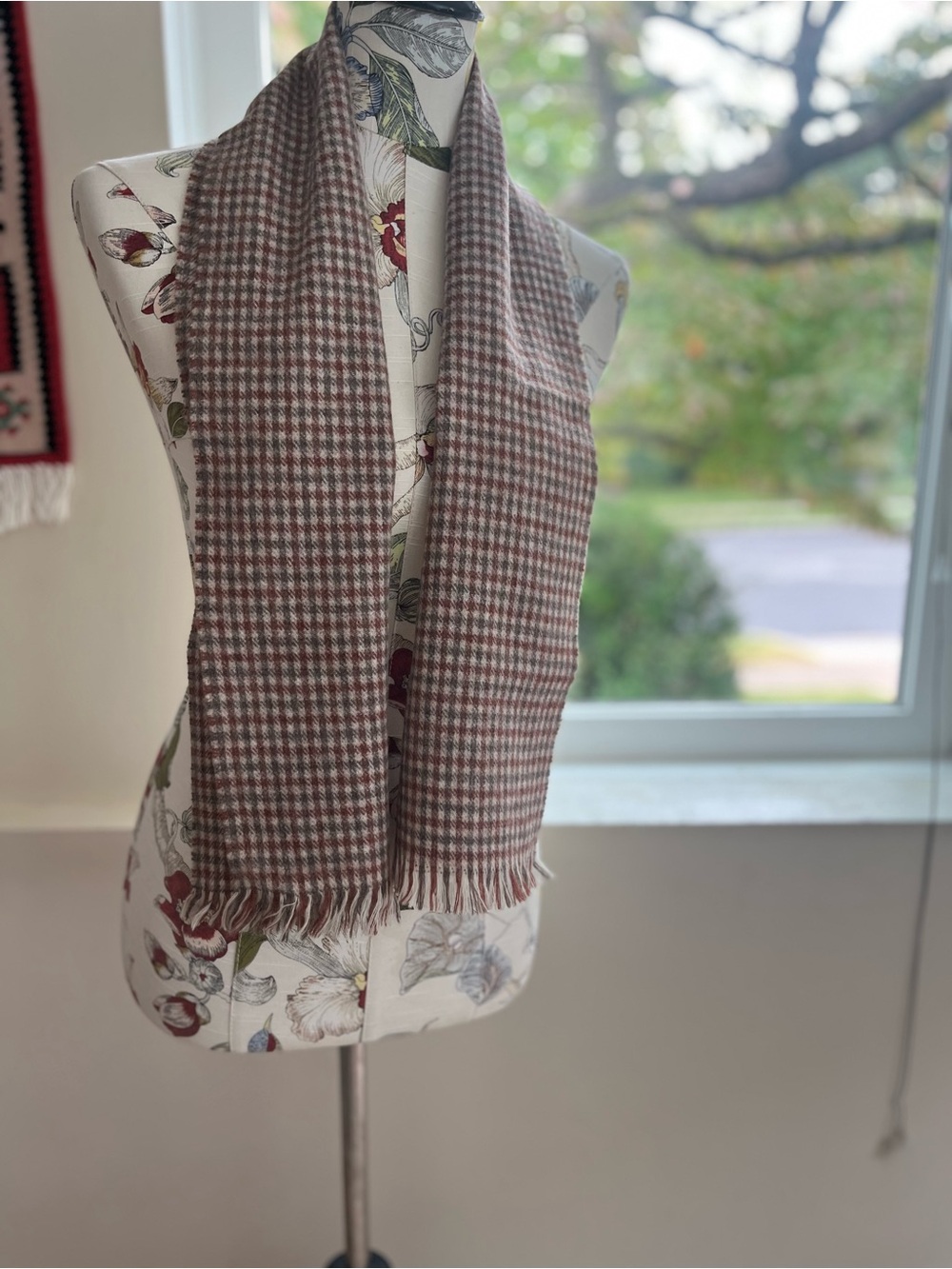 Glen cairn Great Britain Scarf in Brown and Cream check